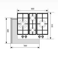 Газовая варочная поверхность LEX GVG 643C IV
